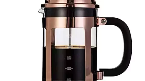 InstaCuppa-French-Press-Coffee-Maker-with-4-Part-Superior-Filtration-600-ML-Copper