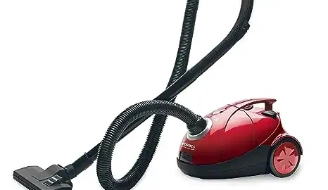 Eureka Forbes Quick Clean DX Vacuum Cleaner with 1200 Watts Powerful Suction Control, 3 Free Reusable dust Bag worth Rs 500, comes with multiple accessories, dust bag full indicator (Red), standard
