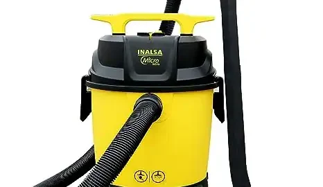 Inalsa Vacuum Cleaner Wet and Dry Micro WD10 with 3in1 Multifunction Wet/ Dry/ Blowing | 14KPA Suction and Impact Resistant Polymer Tank, (Yellow/Black)